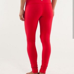 Lulu lemon leggings, red reversible